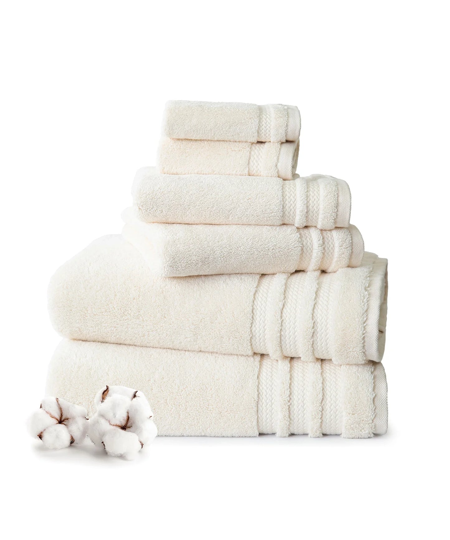 Luxury 6 Pc Towel set, 625 GSM, Antimicrobial, Premium Cotton, Linen
