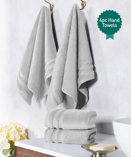 Luxury 4 Piece Hand Towels, 625 Gsm,Grey
