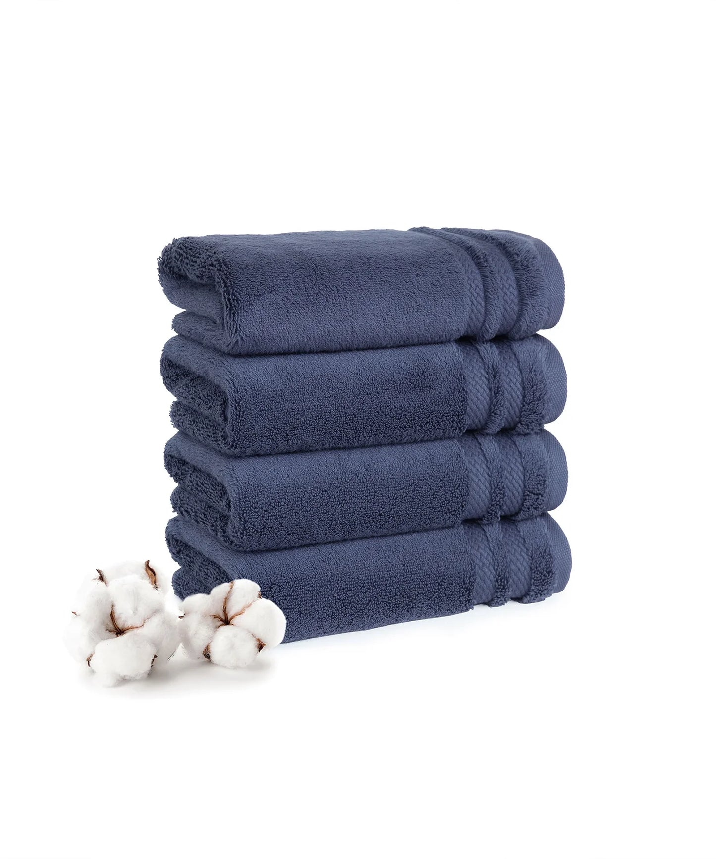 Luxury 4 Piece Hand Towels, 625 Gsm,Navy