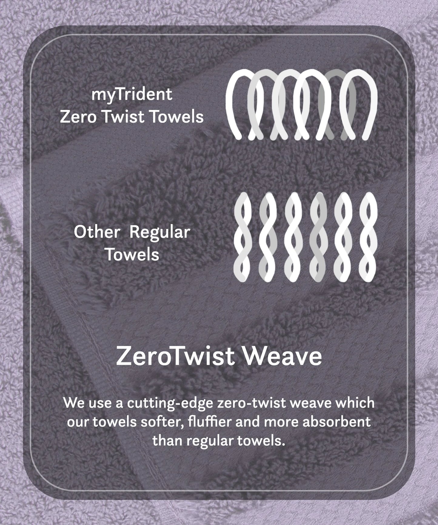 Luxury 4 Piece Hand Towels, 625 Gsm, Purple Ash