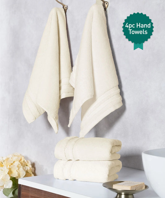 Luxury 4 Piece Hand Towels, 625 Gsm,Linen