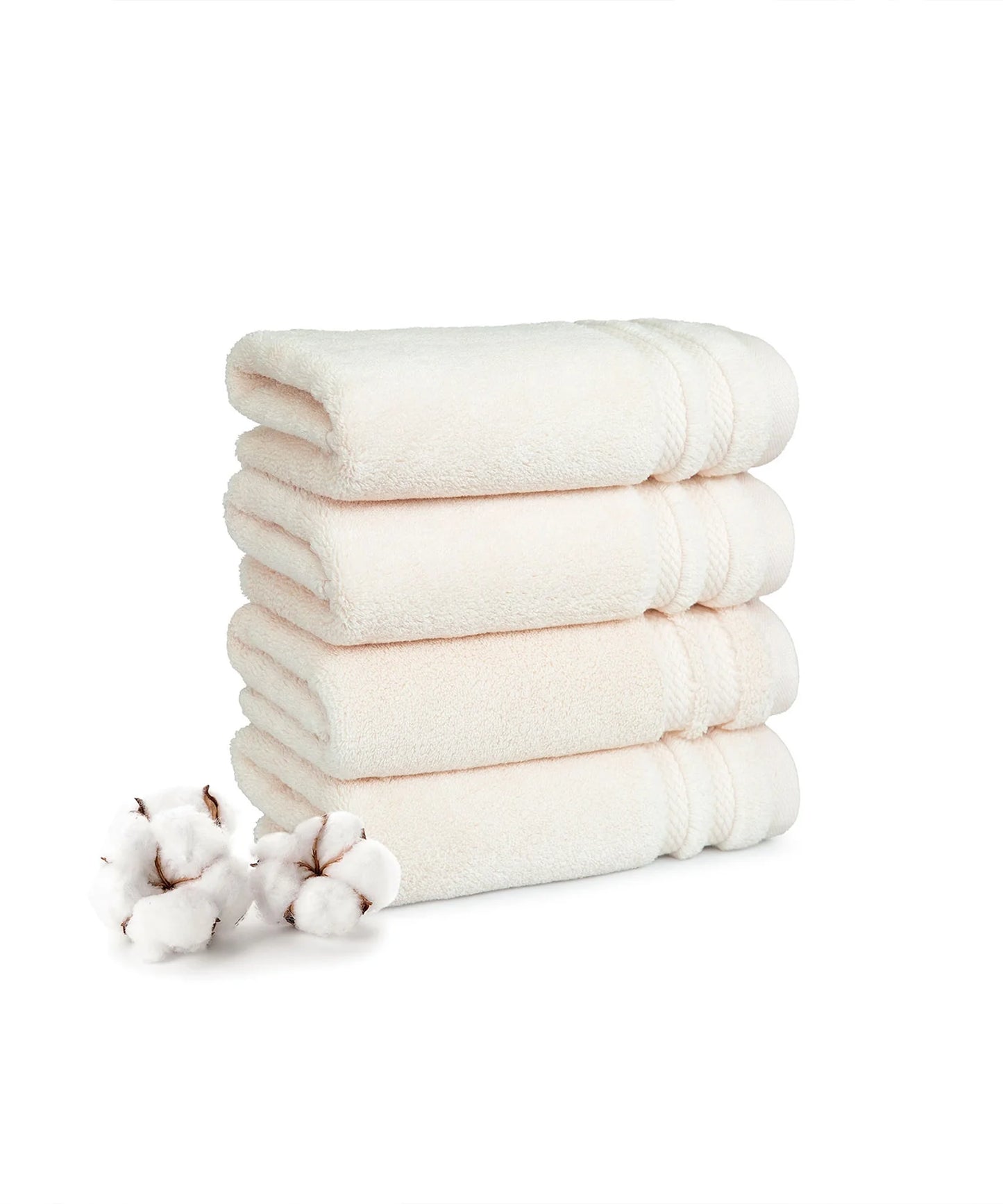 Luxury 4 Piece Hand Towels, 625 Gsm,Linen