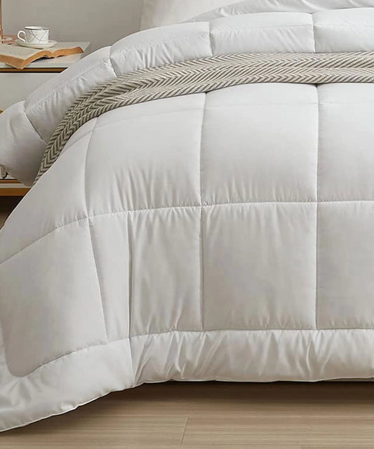 Soft Comfort Single Comforter, 200 GSM, Micro Polyester, White Frost