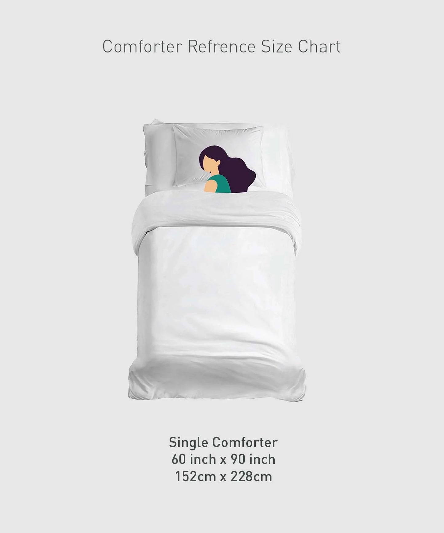 Soft Comfort Single Comforter, 200 GSM, Micro Polyester, White Frost